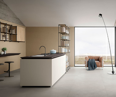 黑色和深灰色Sapienstone今天的厨房